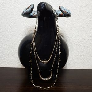 Lucky Brand Gold Multi Strand Gemstone Necklace